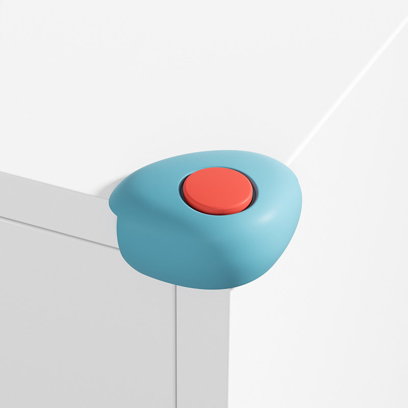 2022 Twee Kleur Siliconen Tabel Corner Protector Covers Veiligheid Voor Baby Kind Meubels Rand Beveiliging Van Kinderen: Blue