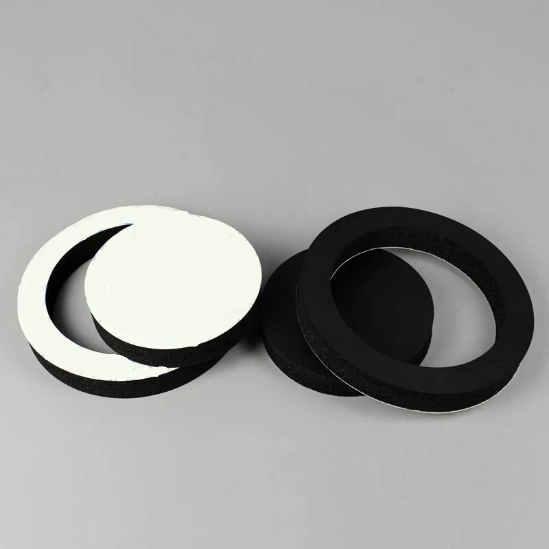 4pcs Auto Sound Insulation Cotton Ring Seal Horn Speaker Sound Insulation Circle 6.5" for Car