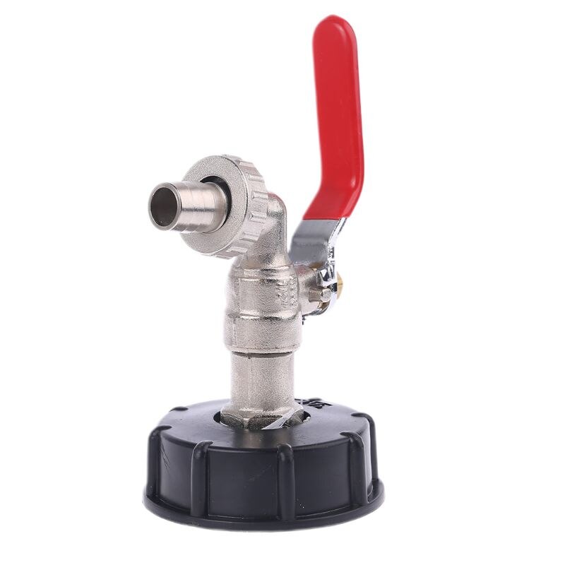 IBC Tank Adapter TANK DRAIN ADAPTER S60X6 To Brass Garden Tap With 1/2\" Hose Fitting Oil Fuel Water