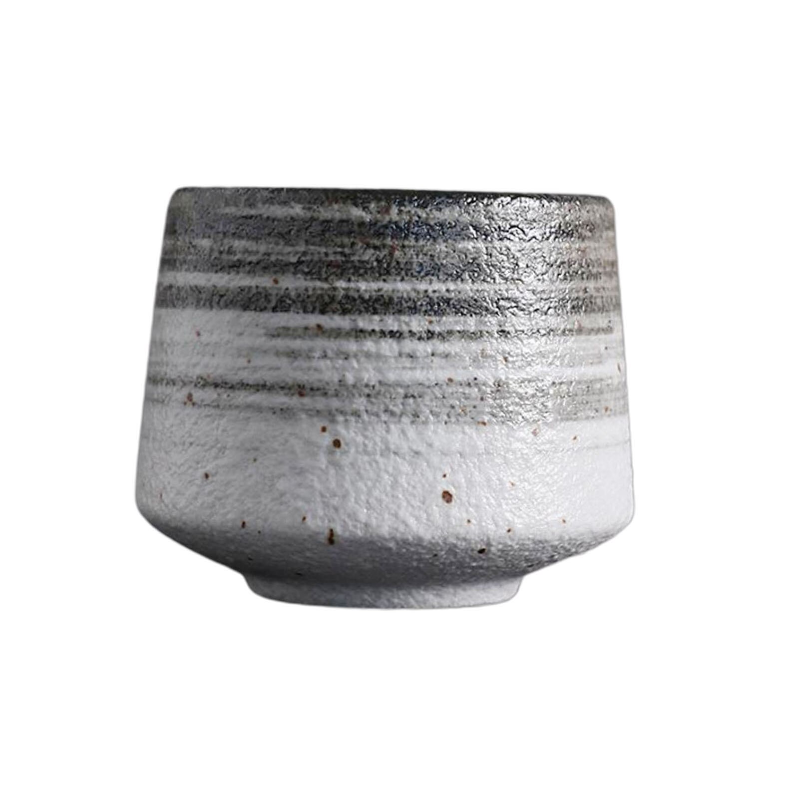 Traditional Ceramic Cups Teacups Handcraft Porcelain Mugs Flambed Glazed Pottery: Black