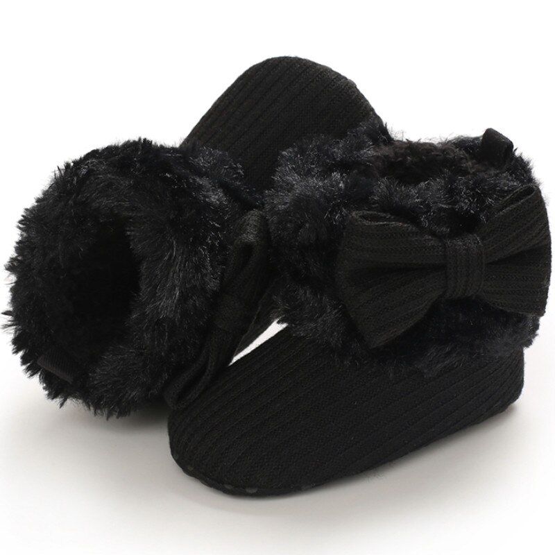 Winter Baby Strik Warm Boot, Effen Kleur Zachte Comfortabele Mooie Anti-Slip Prewalker Baby Schoenen: 5 / 11