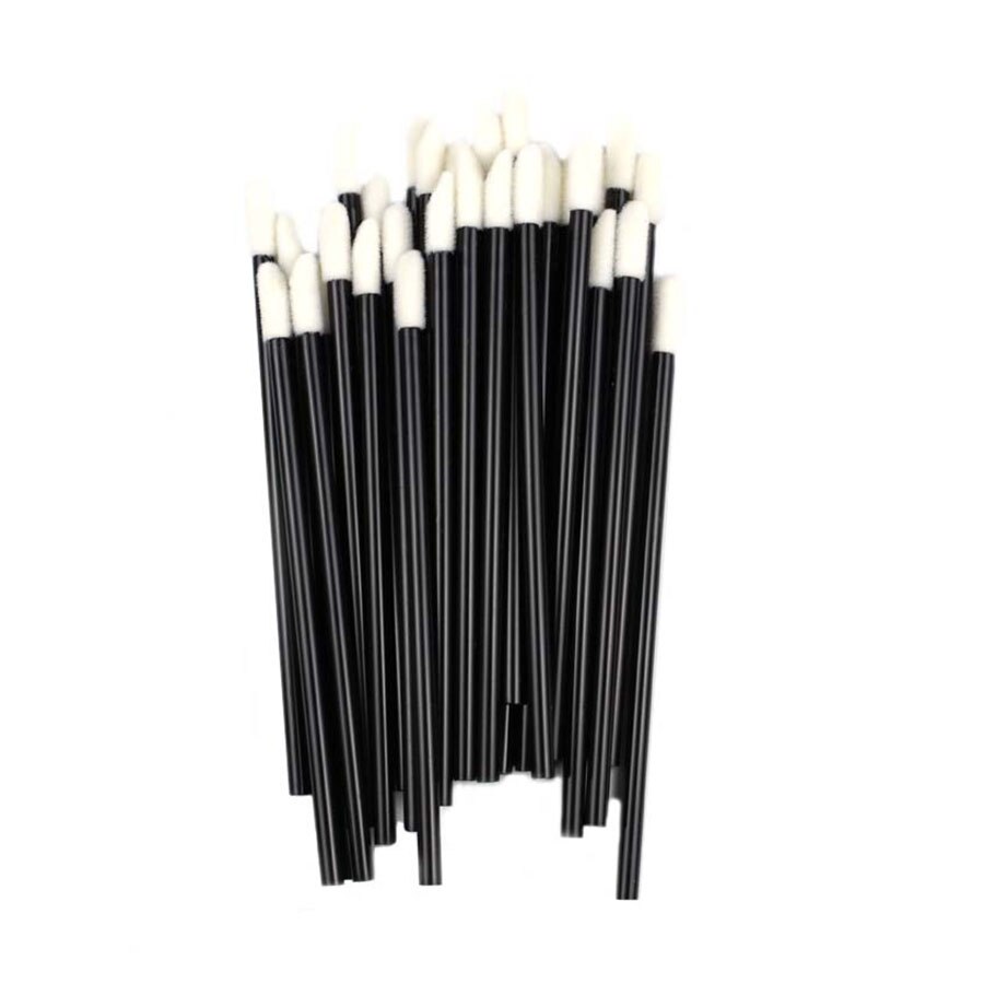 50/100 Pcs Disposable Lip Brushes synthetic Hairbrush full size Lipsticks Lipbrush Make up Brushes Cosmetic Makeup Tools: Black / 50PCS