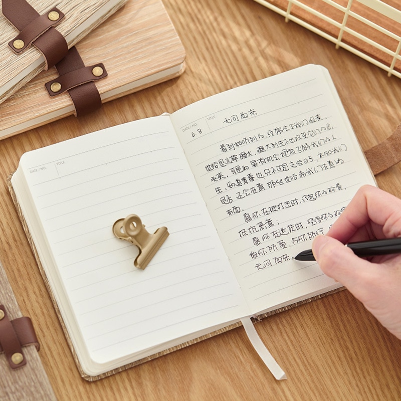 "Feel Hout" Hard Cover Notebook Gevoerd Papers Freenote Business Notepad Journal Dagboek Kantoorbenodigdheden Briefpapier