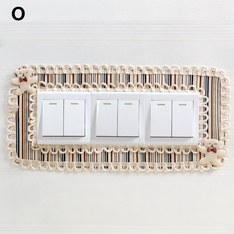 Cute Lace Switch Sticker Light Switch Protective Cover on-off Switch Wall Dustproof European Light Switch Covers Decoration: O
