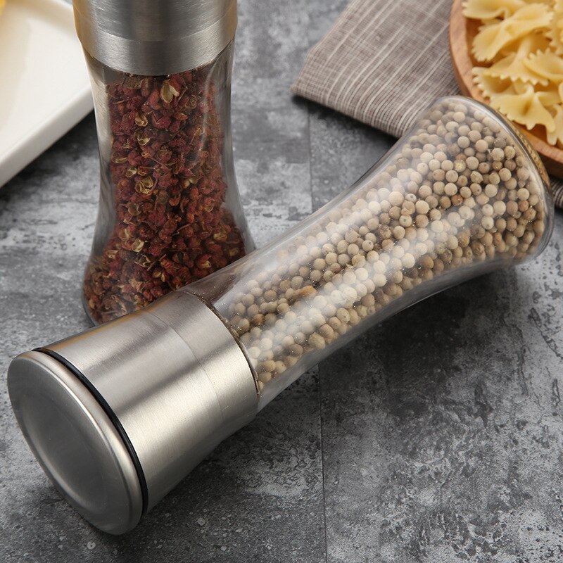 304 aço inoxidável moedor de pimenta criativo tempero garrafa casa ferramentas diárias manual pimenta moinho cozinha suprimentos