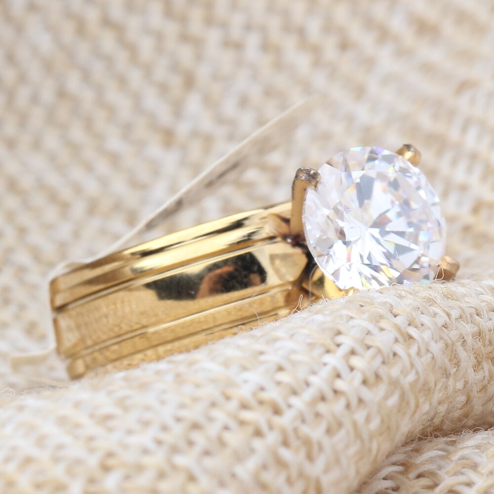 NIBA Jewelry womens jewelry accessories lot womens rings Gold Color Stainless Steel