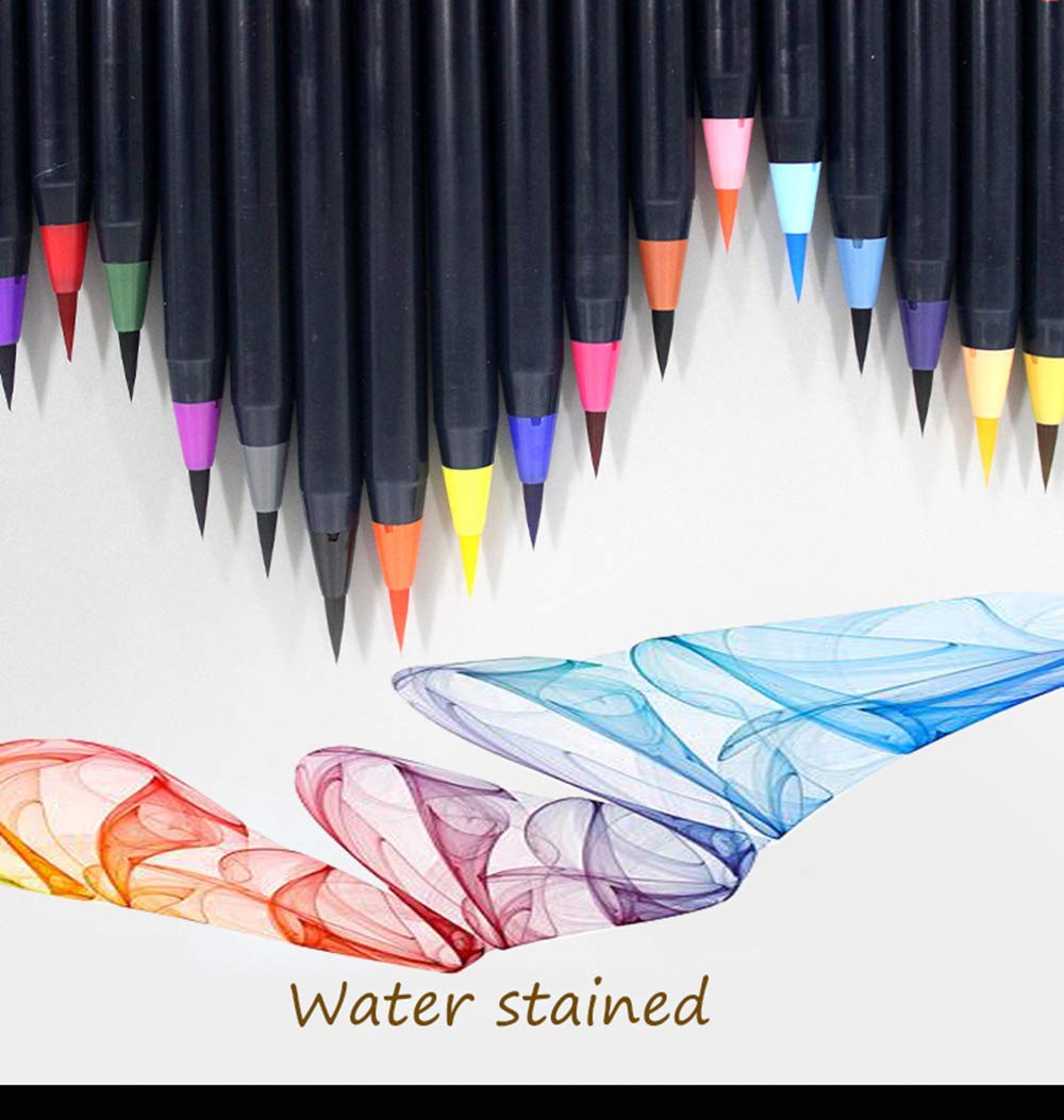 20 Kleur Aquarel Brush Pen Set Plus 1 Coloring Pen Makkelijk Wasbaar Tekening Schilderen Kalligrafie Belettering Art Kids F901