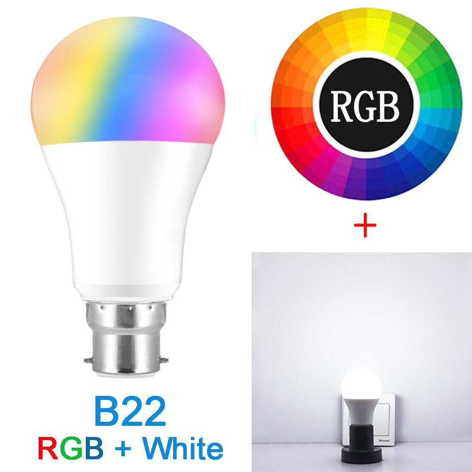 4 Stuks Smart Lamp Bluetooth Lamp E27 Gekleurde Licht 15W Dimbare Rgb Led Lamp B22 Gecontroleerd Door App, sync Naar Muziek, Voor Thuis: B22 RGBCW