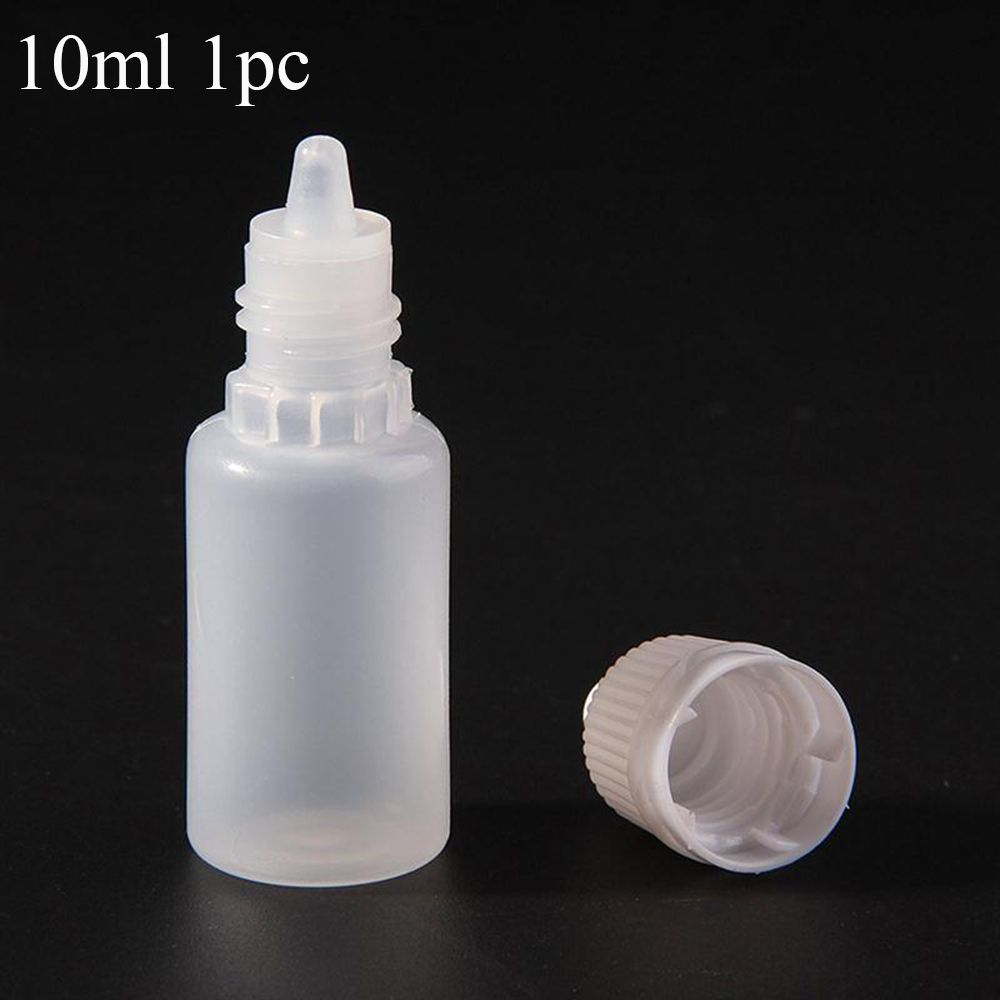 5/10/15/20/50/100ml Empty Plastic Squeeze Bottle Eye Dropper Liquid Sample Bottle Craft Tool DIY Glue Applicator Paper Quilling: 10ml-1pc