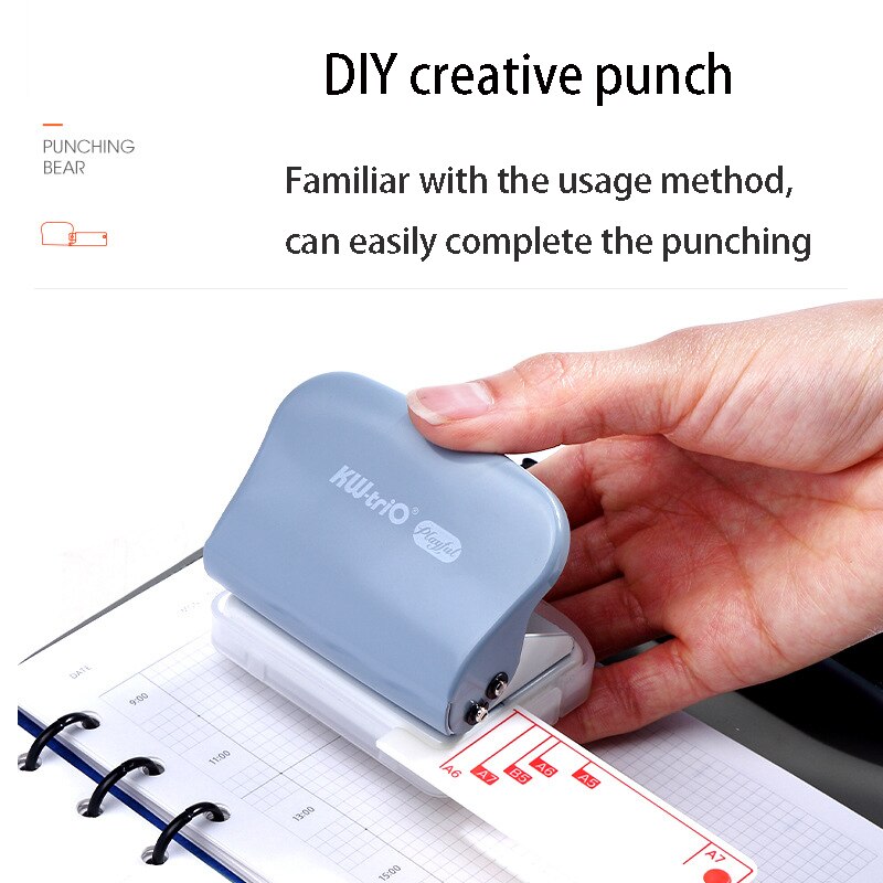 Fromthenon Paper Hole Punch A7A6A5 Spiral Notebook 3/6/9 Holes Planner DIY Loose-leaf Puncher Manual Scrapbooking Tools