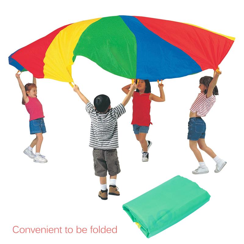 1PC WINOMO Waterproof Rainbow Sturdy Play Parachute Education Toy For Exercise Kids Games Party Activities