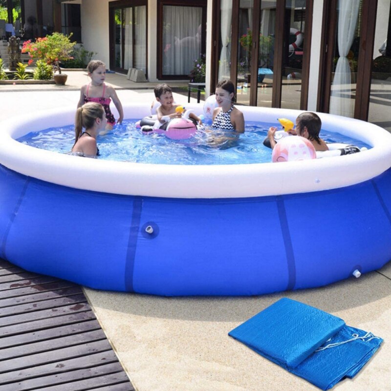 Dust-proof Hood Protector, Circular Frame Pool With Solar Hood, Floor Circular Inflatable Swimming Pool (12ft)