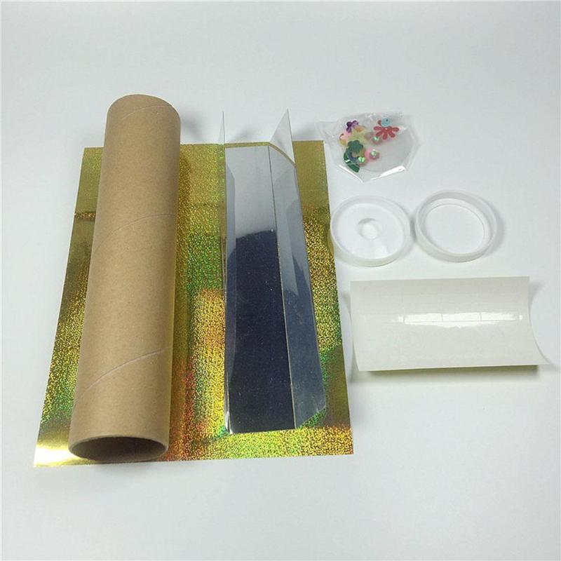 DIY Roterende Caleidoscoop Kits Science Experiment Educatief Craft Kid Speelgoed