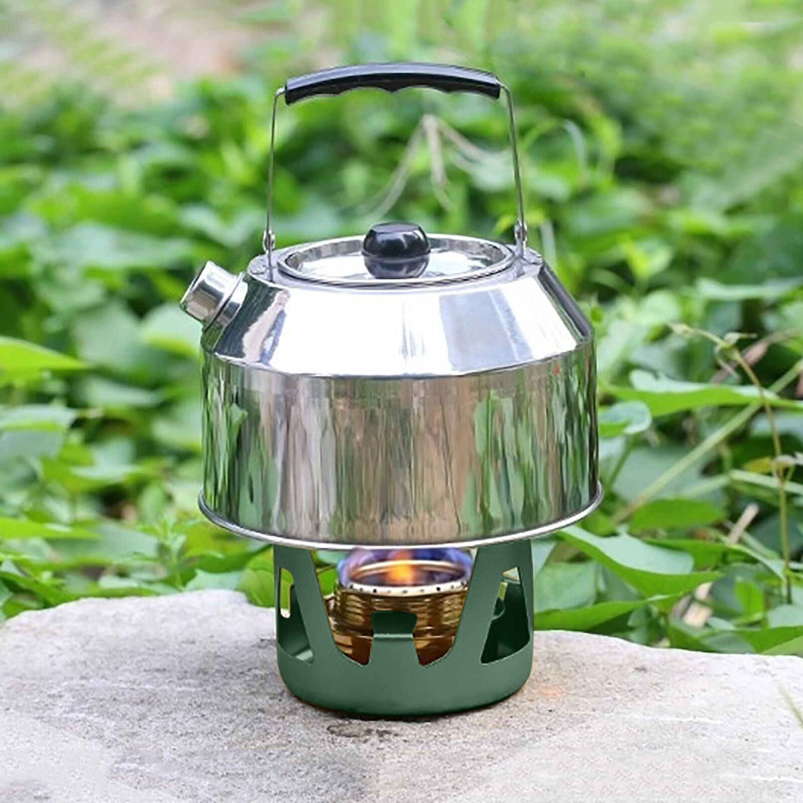 40# Mini Outdoor Portable Liquid Solid Alcohol Stove Field Stove Camping Vaporization Solid Alcohol Stove Stove Accessories