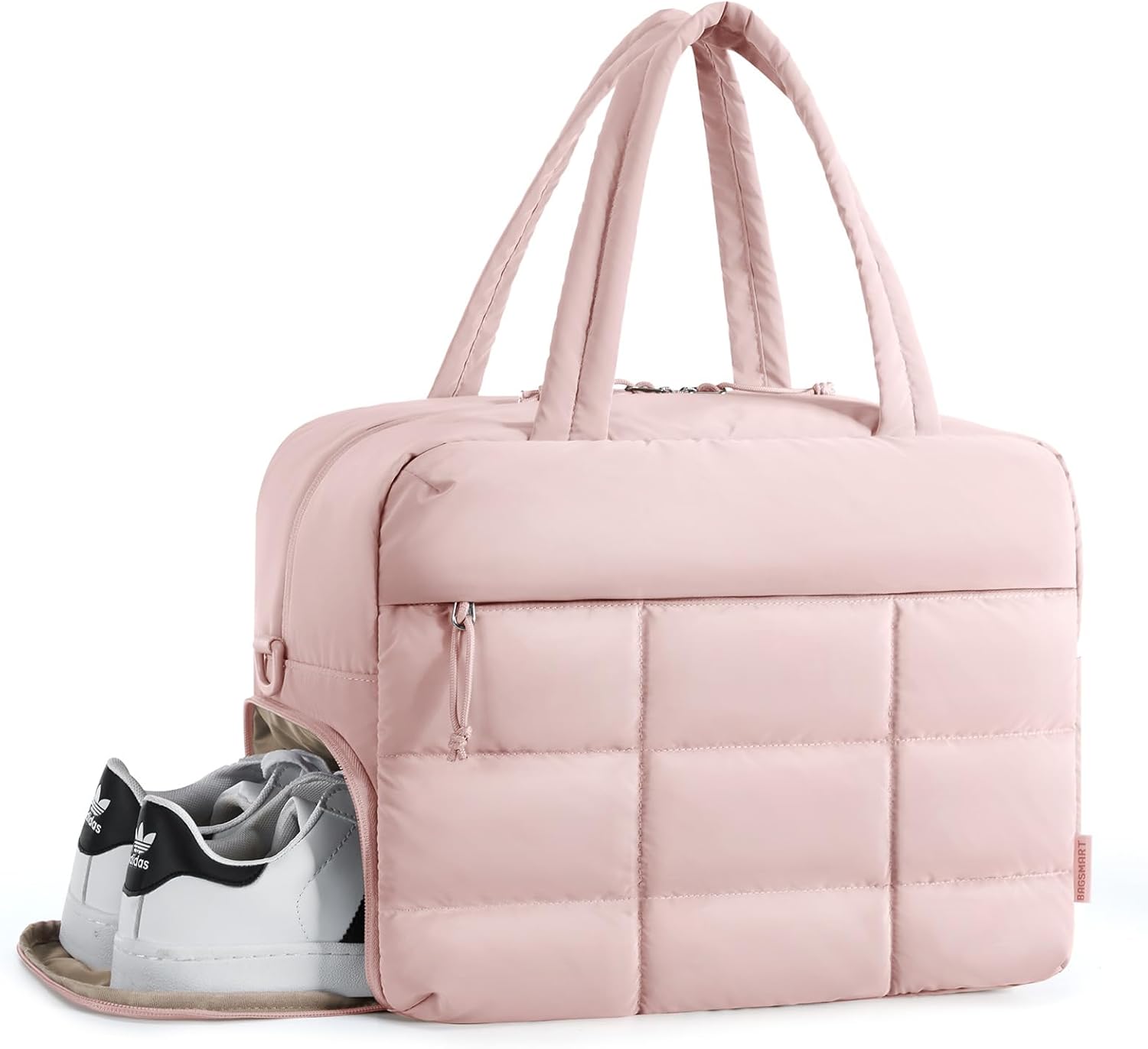 BAGSMART Reise-Seesack, kleine Sporttasche, Puffer-Tragetasche, Weekender-Taschen für Damen, zum Tragen über Nacht, persönlicher Gegenstand, Reisetasche für Reisen