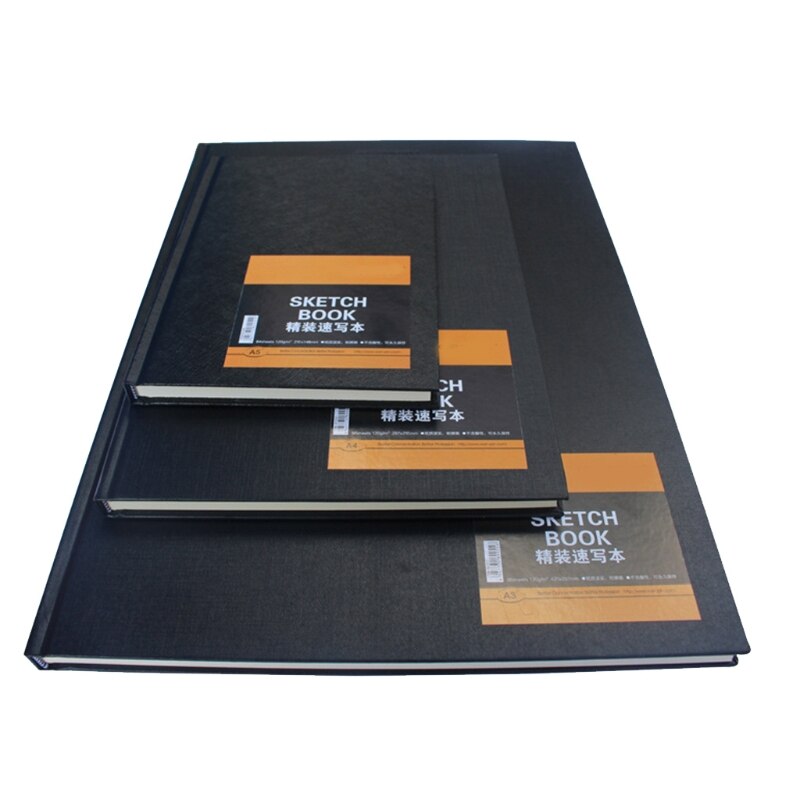 D0AD Sketch Book A3/A4/A5 for Drawing Painting Diary Sketch Book Memo Pad Notebook School Supplies Portable Art Artists Supplies
