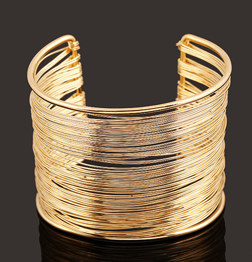 Bracelet Large Brossé Argenté Pour Femme Style Punk Rétro Diamètre 58mm