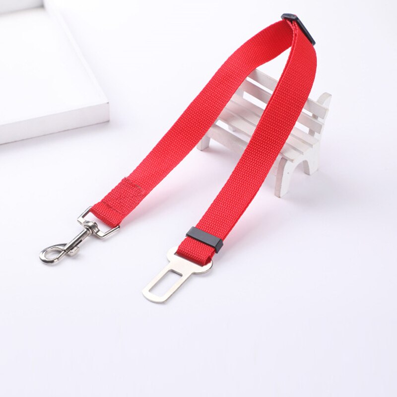 Pet Hond Kat Autogordel Hond Harnas Verstelbare Harnas Lead Leash Bulldog Voor Mutil Type Hond Of Kat: Rood