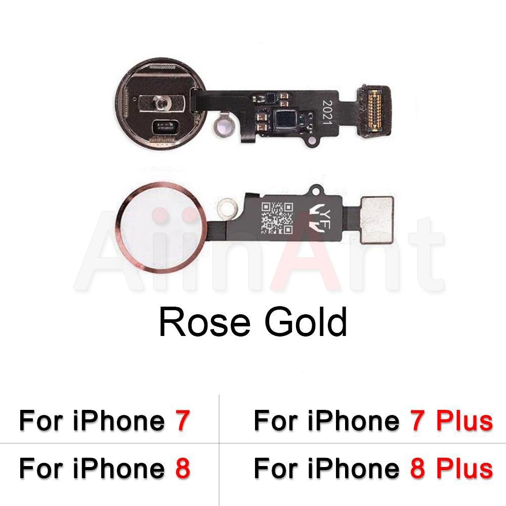 Aiinant Originele Home Knop Flex Voor Iphone 5 S Se 6 6 S 7 8 Plus 8 Plus 7Plus terug Thuis Flex Kabel Functie Vergadering: For 7-8 Plus White