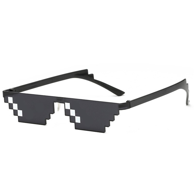 Mozaïek Zonnebril Truc Speelgoed Thug Life Bril Met Het Glazen Pixel Vrouwen Mannen Zwart Mozaïek Zonnebril Grappige speelgoed