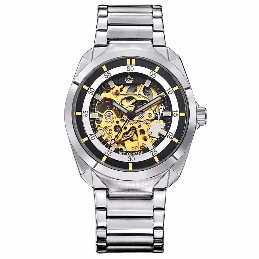 Orkina Mannen Horloge Luxe Mechanische Horloges Mannen Mode Skeleton Horloge Luxe Gouden Heren Horloges Automatische reloj hombre relogio