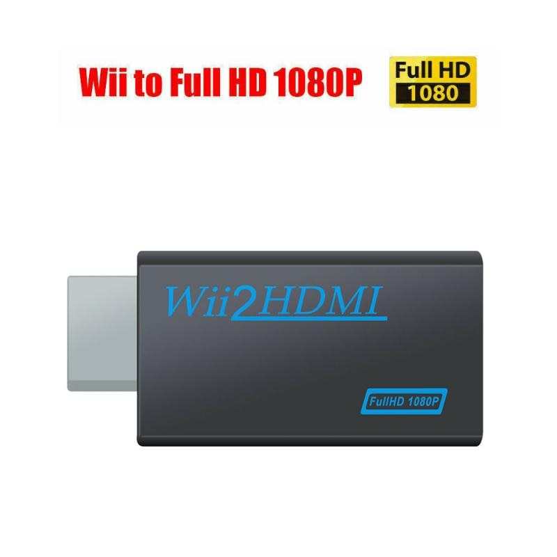 1080P Wii To HDMI Converter Adapter Wii2HDMI Converter Audio Output Adapter Full HD 3.5mm Audio For PC TV HDTV Monitor Display