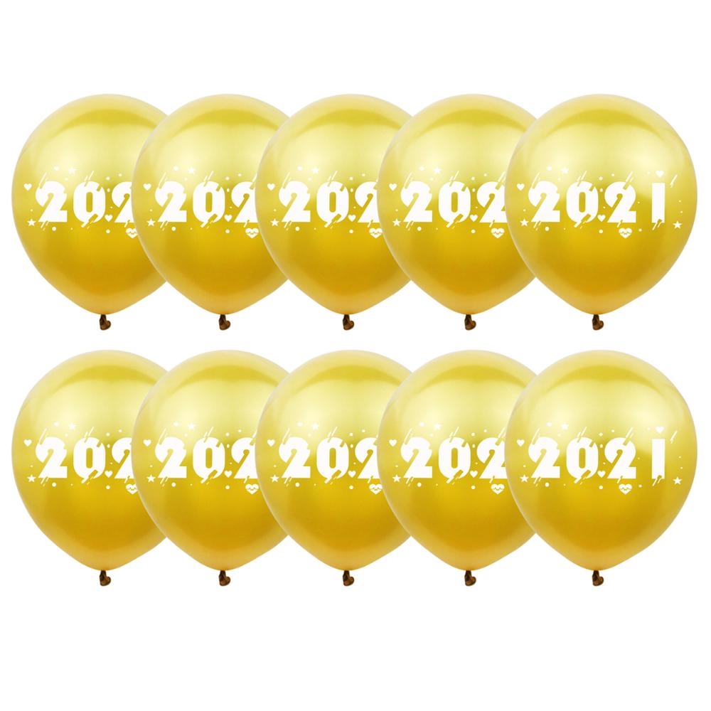 10 stk 12 tommer glade år tal trykt latex balloner år tema fest dekoration balloner: Guld