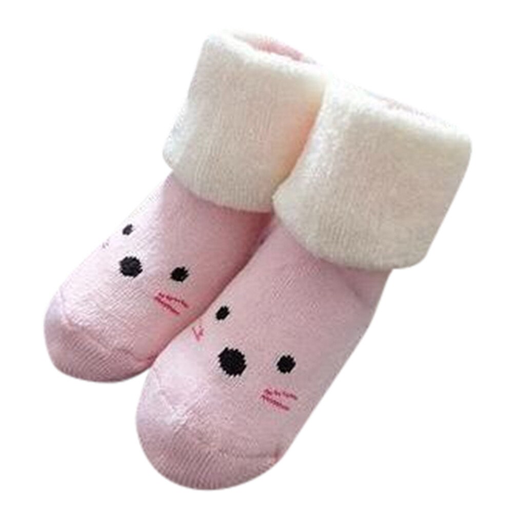 Winter Cotton Newborn Kids Infant Toddler Baby Boys Girls Cartoon Animals Anti-Slip Knitted Warm Socks