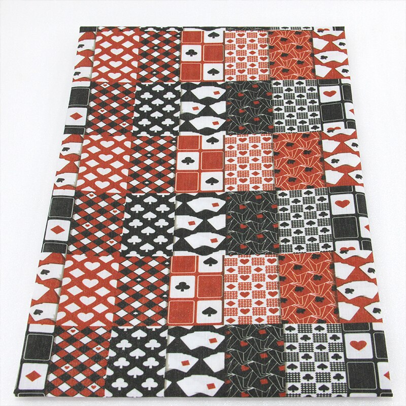 Tissu Polyester et coton imprimé pour Poker, étoffe 1Yc15806, étoffe pour Patchwork, couture, quilt, confection maison de robes et vêtements: 1045976