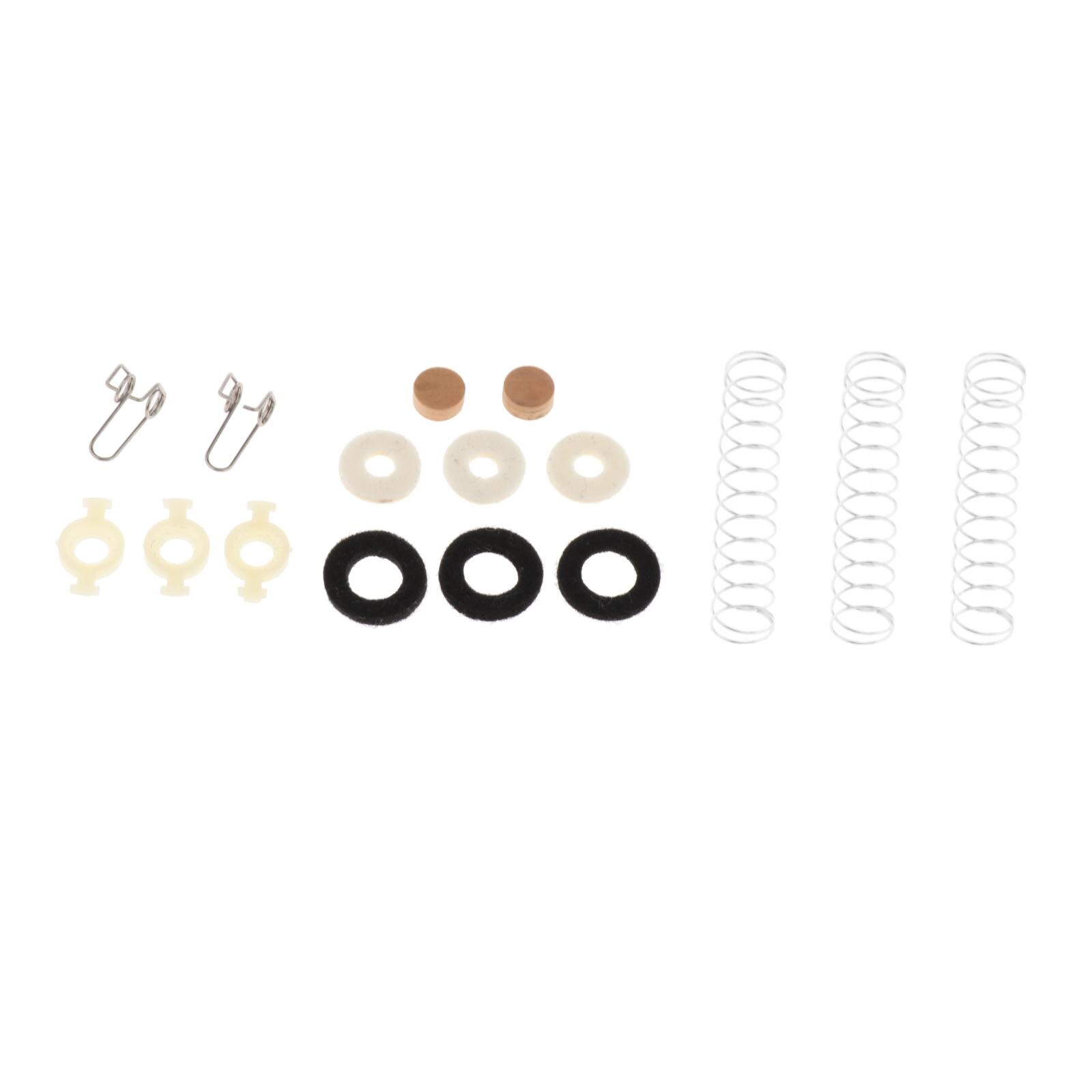 Kit de réparation de Piston de trompette, 16 pièces, repose-ressort, coussinet de Valve en feutre, coussinet de liège pour trompette Cornet, accessoires de remplacement