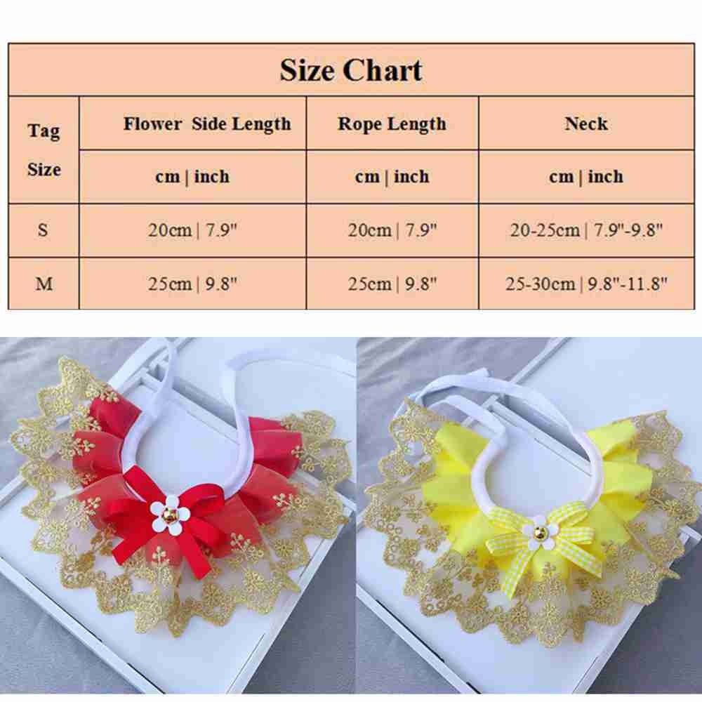 Mode Kat Ketting Hond Speeksel Handdoek Kant Mesh Strik Hond Halsdoek Pet Puppy String Slabbetje