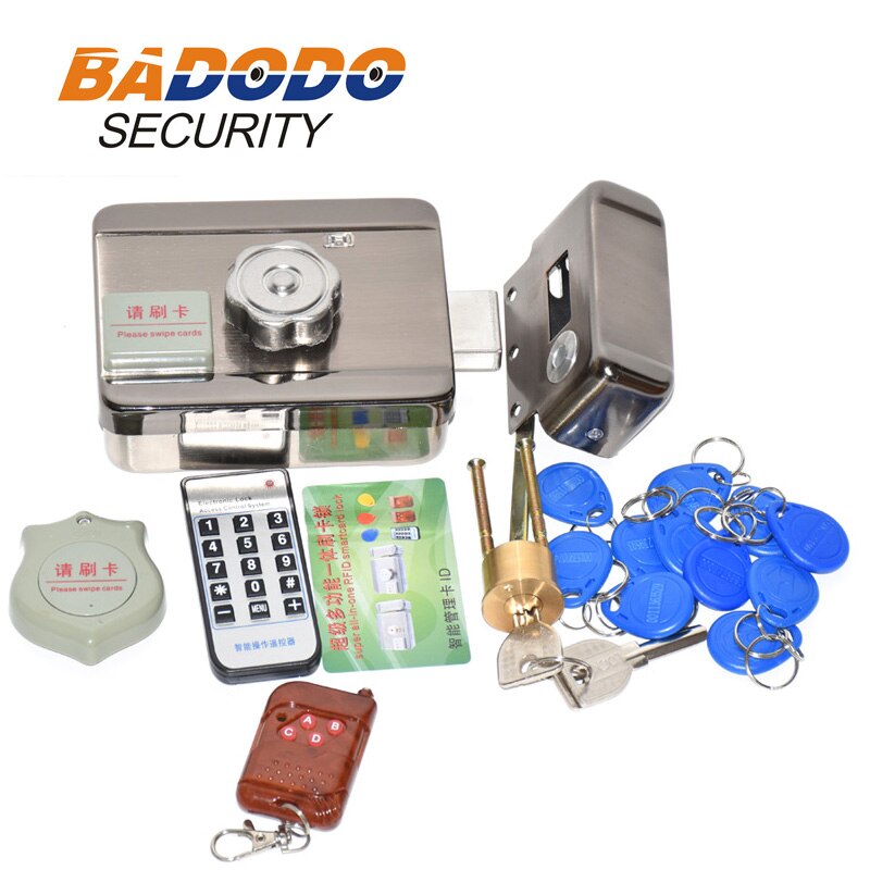 Elektronische RFID Tor Schloss/Clever Türöffner sperren Magnetischen Induktion Tür Eintrag Zugriff Kontrolle System y 15 Schild Fernbedienung Kontrolle: Bausatz1