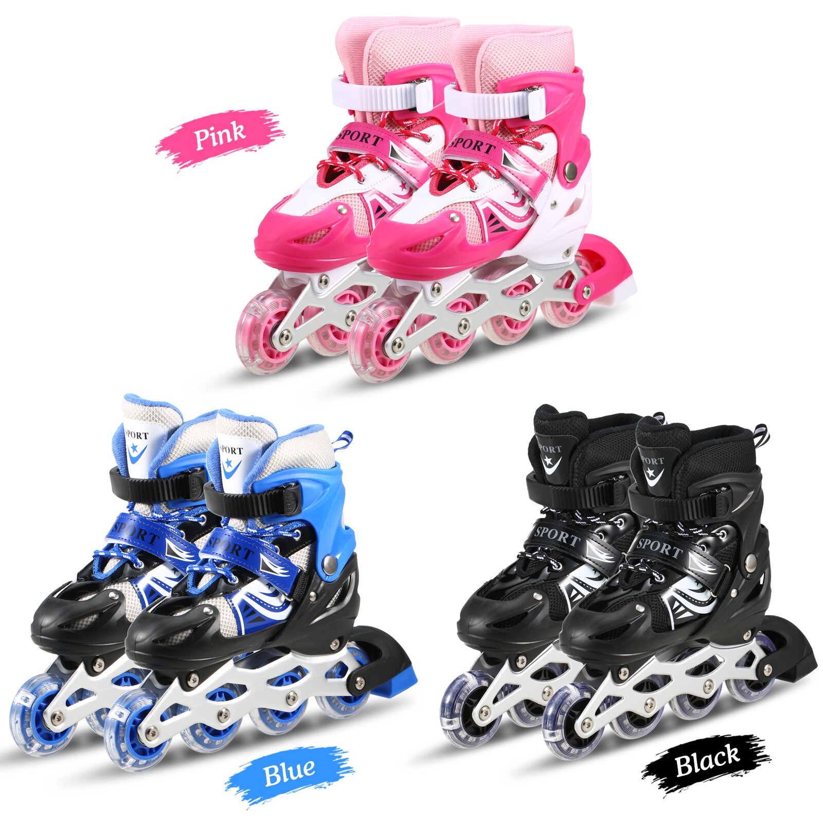 Patines profesionales en línea para niños y adultos, 1 línea, Slalom, zapatos con 4 ruedas