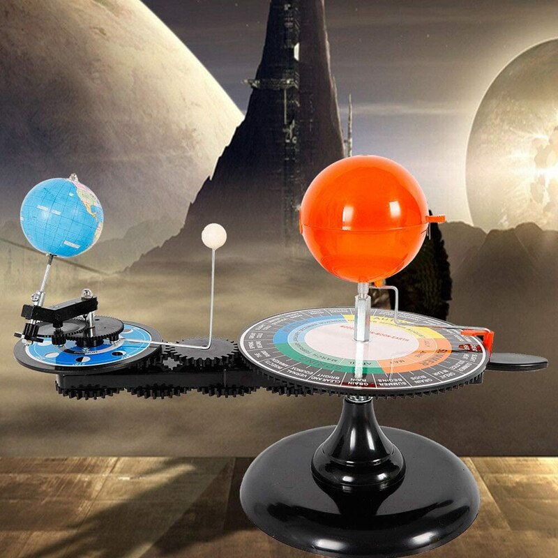 Solar System Globes Sun Earth Moon Orbital Planetarium Model Teaching Tool Education Astronomy Demo for DIY Children Toy