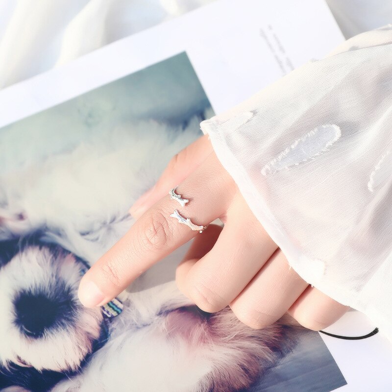 Trendy Zilveren Kleur Tak Leaf Ringen Voor Vrouwen Bridal Wedding Engagement Sieraden Grote Opening Antieke Ringen