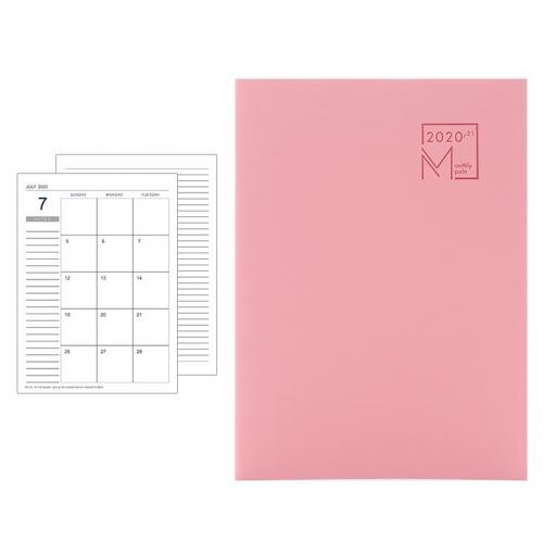 Calendario de papel anual, planificador diario, decoración de escritorio, Notebook, planificador de mesa anual, organizador de Agenda,: Rosa