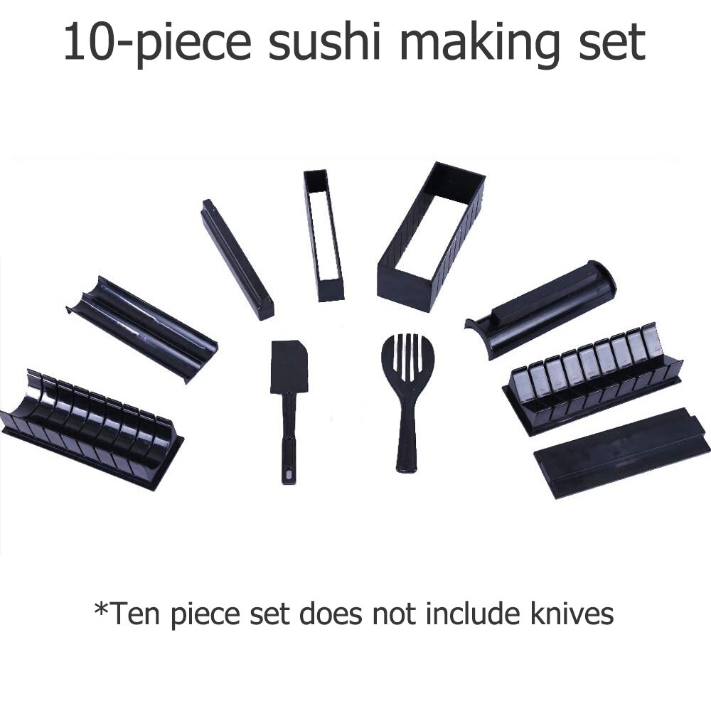 10 stk sushi maker lage sushi verktøy japansk risk ball kake rulleform multifunksjonell form risform: 10 stk