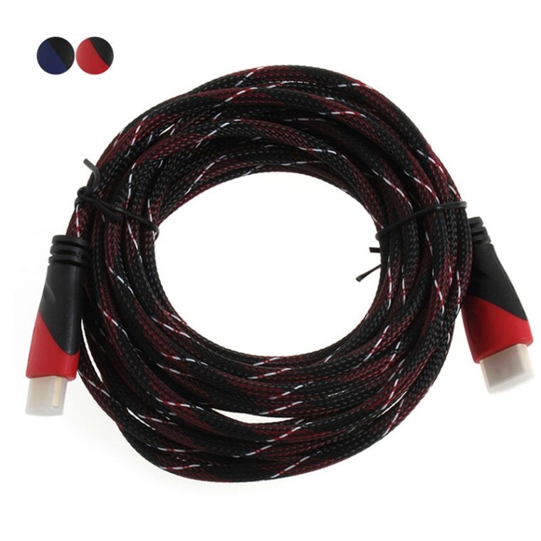 High speed HDMI Cable 1080P 3D Gold Plated male to male for PS4 Xbox Projector LCD Apple TV Laptop 1M 2M 3M 5M 8M HDMI to HDMI: Red and black / 1m
