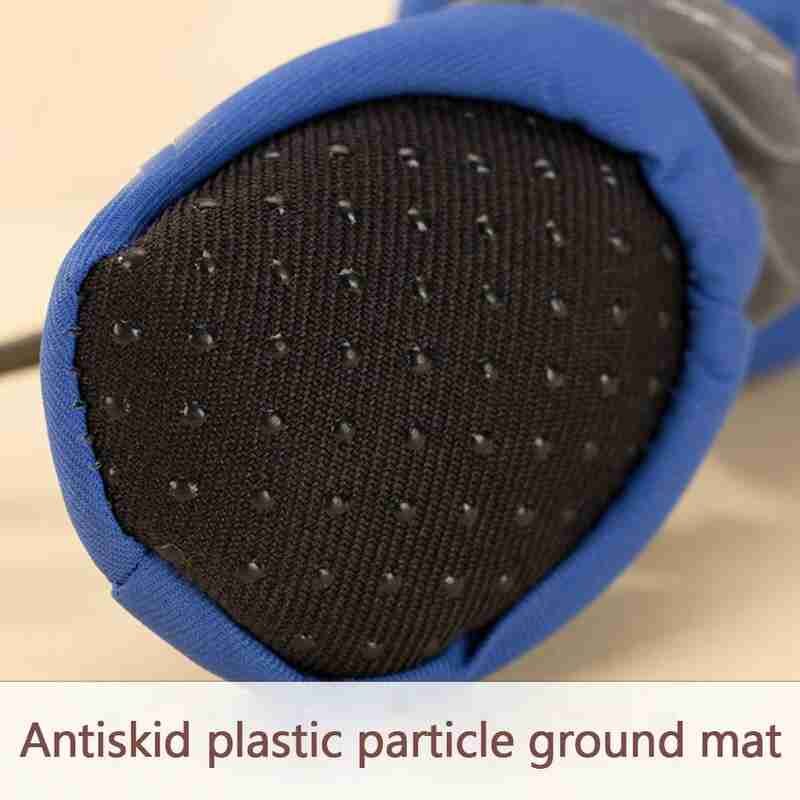 4Pcs Winter Waterproof Pet Dog Shoes Anti-slip Rain Boots Thick Warm Cat Dog Footwear Convenient Drawstring Puppy Shoes