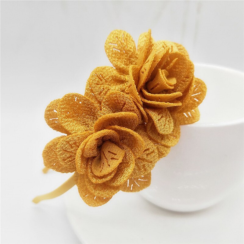 kinderen Bloem Hoofdband Hollow Effen Kleur Accessoires Gom Voor Haar hHair Band Meisjes Hoofdbanden