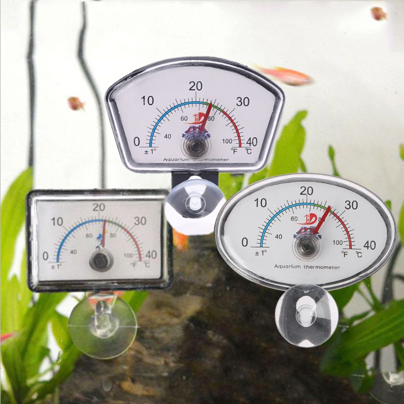 Akvarie termometer pointer akvarium temperatur skive nedsænkelig sugekop