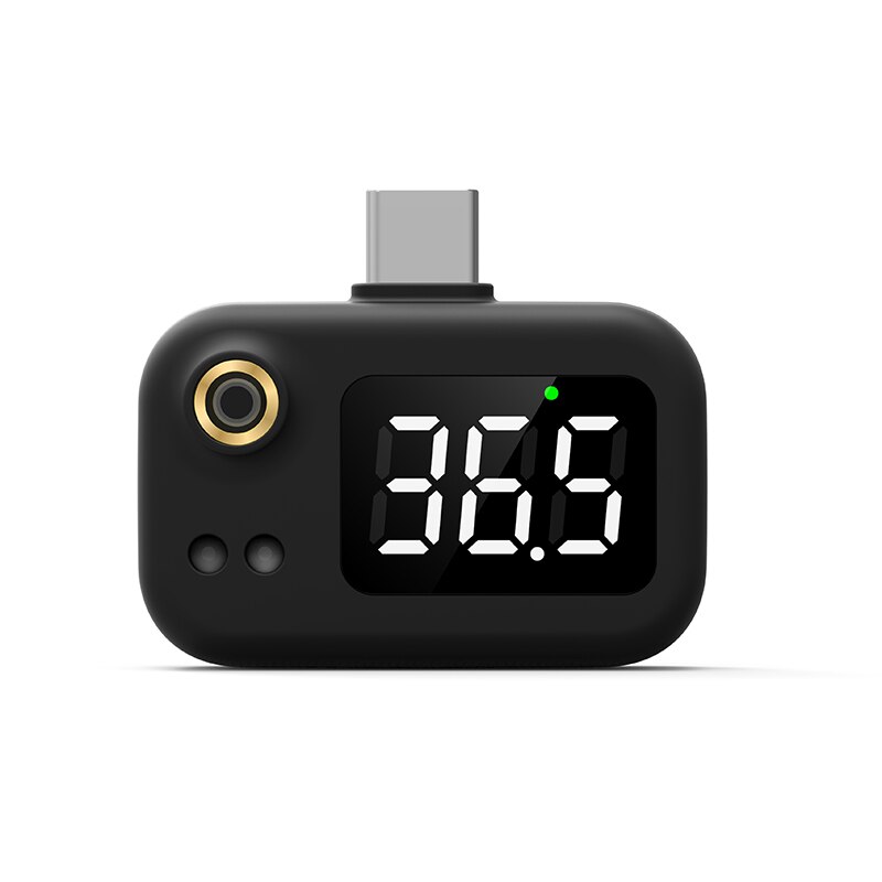Non-contact Infrared Thermometer LED Display Mini Mobile Phone Thermometer Smart USB Thermometer with Type-C Joint for Phones