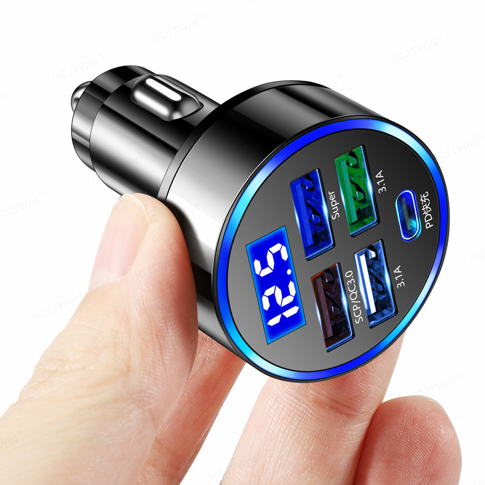 5 Häfen USB Autoladung 250 W Schnell 7A Mini Schnellladung für iPhone 11 Xiaomi Huawei praktisch Ladegerät Adapter Ich bin Auto: Ursprünglich Titel