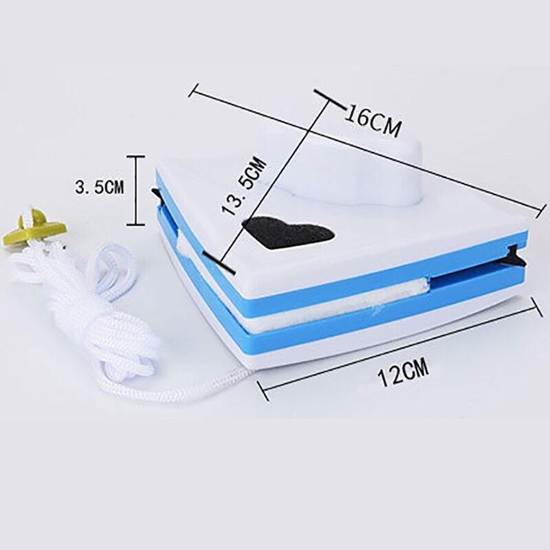 Limpador de vidro lateral dobro para lavar janelas fora da escova de limpeza magnética ímãs ferramenta de limpeza doméstica