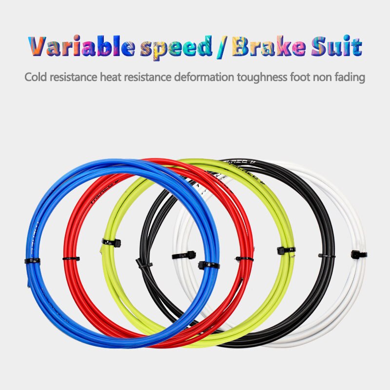 1 Set Front/ Rear Brake Gear Cable For MTB Road Bicycle Brake Line Bicycle Speed Line Fixed Gear Shifter Gear Brake Cable Cores