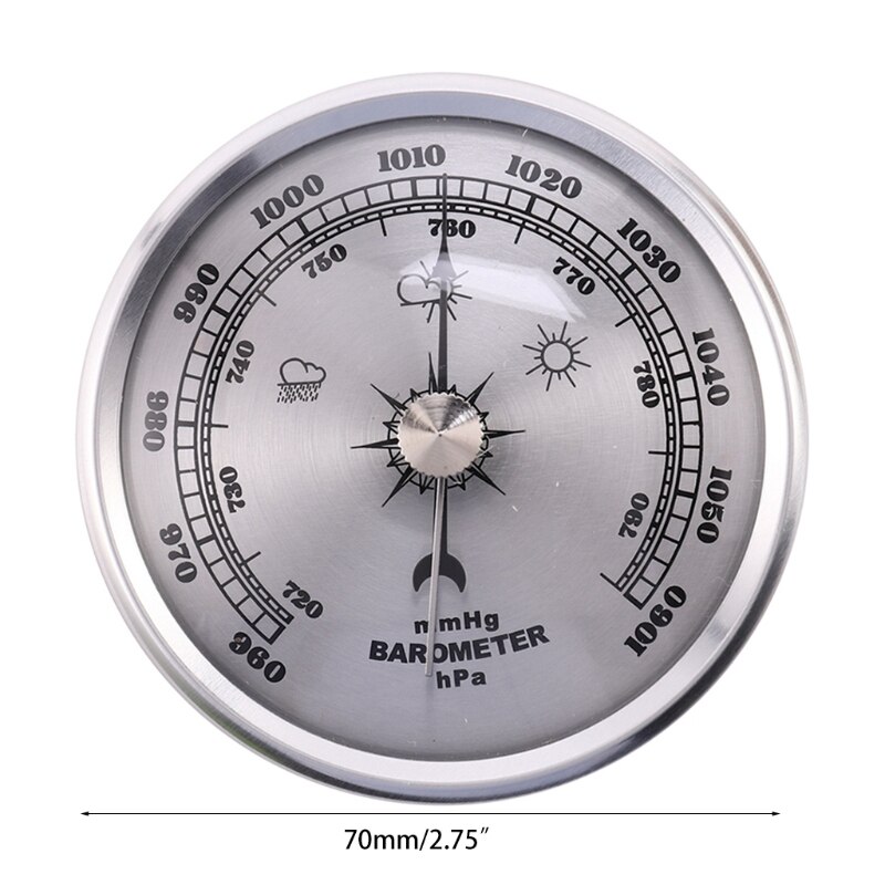 70mm Mechanical Barometer with Thermometer Hygrometer Weather Station Wall Hanging Barometric Pressure Measure