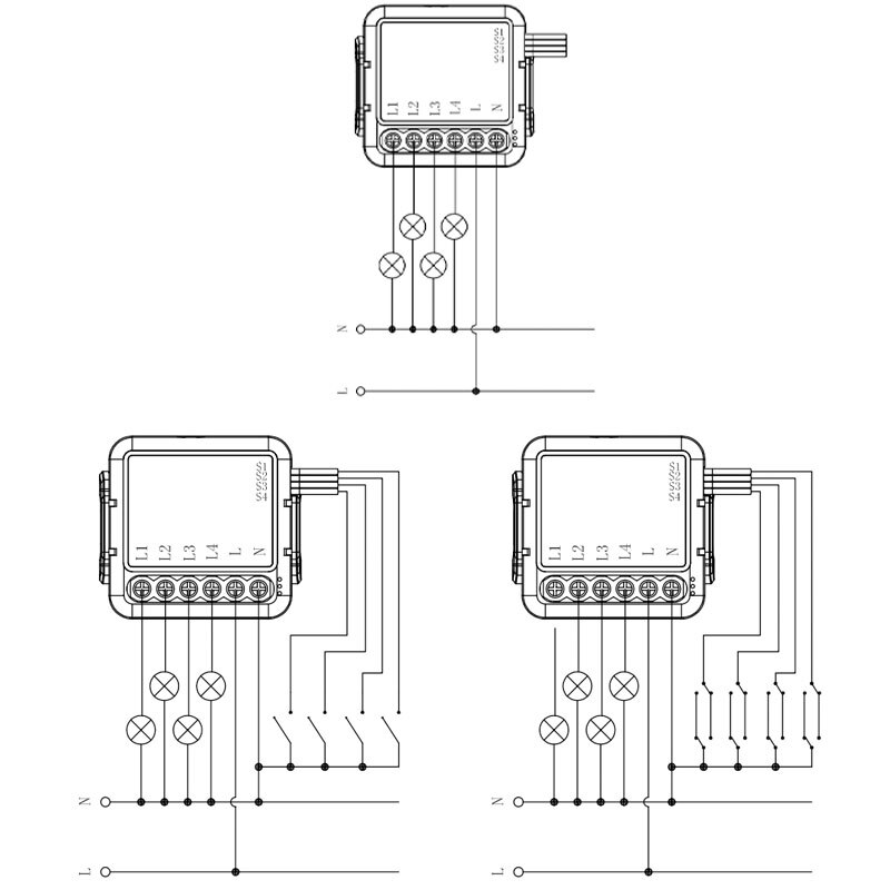 Tuya zigbee switch modul 3/4 gäng 110-240v kontroll ljus switch controller automation modul relä arbete med alexa/google home