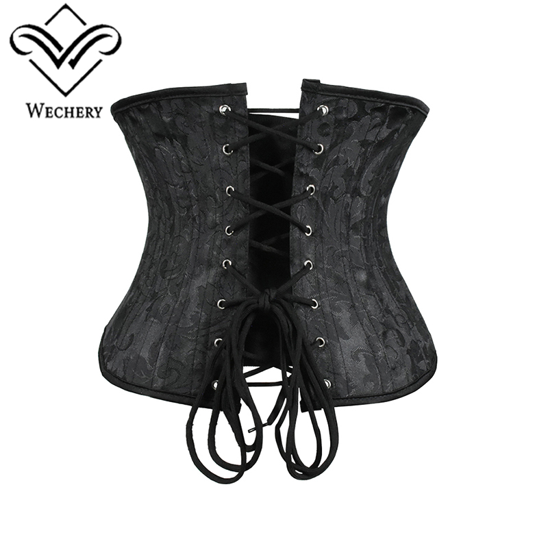 Corsé debajo del busto blanco y negro para mujer, cinturón de talla grande, fajas cortas deshuesadas de acero, moldeadores de cintura adelgazantes, corpiño de ropa gótica