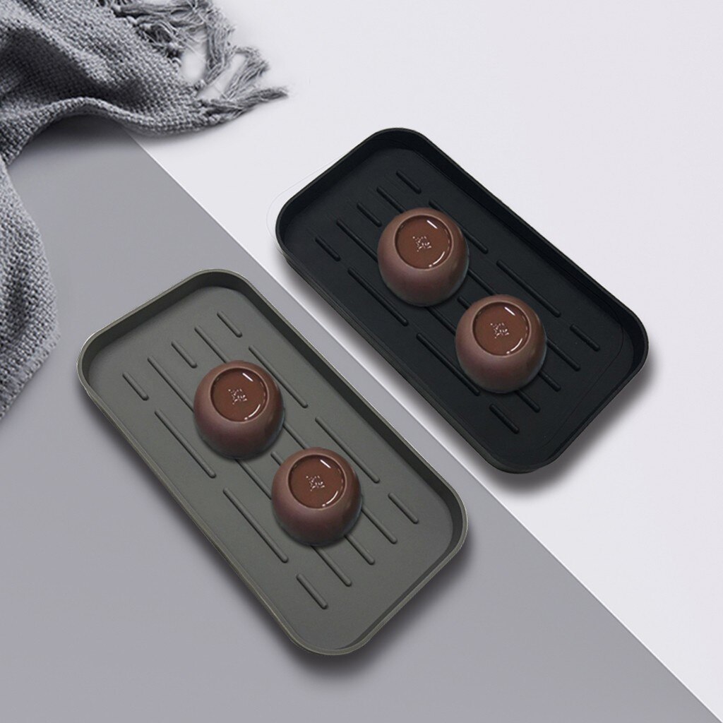 Bowl Plate Drain Tray Kitchen Sink Silicone Dish Thick Drying Mat Pad Multifunctional Organizador Cocina Sundries Storage Tray