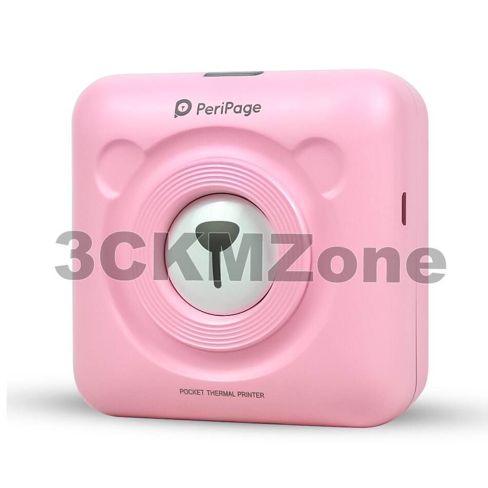 Portable Bluetooth Photo Picture Printer 58mm Mini Wireless Connection Pocket Peripage Printer For Children Kids Christmas: Pink